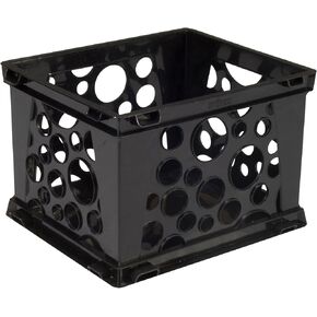 قفص التخزين القابل للتكديس Mini Storex ، 9 × 7-3/4 × 6 بوصات ، أسود in Kuwait