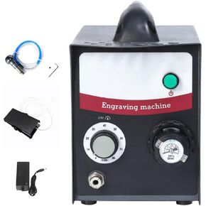 Lakimi Pneumatic Jewelry Engraver Machine - Pneumatic Hand Engraving Machines Single-Head 400-8000 RPM for Jewelry and Metal Crafting G02