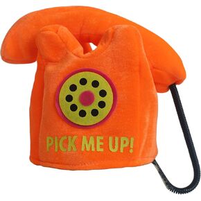 Telephone Hat. Handmade Plush Telephone Costume Headwear Party Hat. One Size Fits Most.