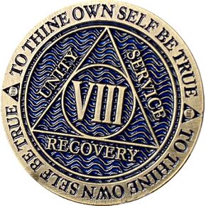 8 Year AA Medallion Reflex Antique and Blue Color Bronze Chip VIII