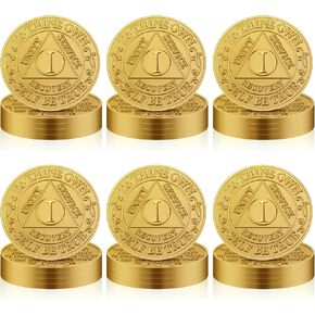 30 Pcs Recovery 24 Hours AA Chips and Medallions Bulk Sobriety Chips AA Tokens Alcoholics Anonymous Medallion Gifts Aluminum Commemorative Coins