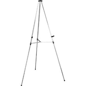Lightweight Telescoping Tripod Easel, 38" to 66" High, Aluminum, Silver