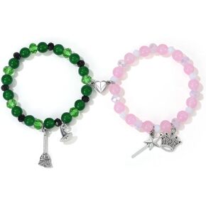 Fairy Bat Matching Friendship Bracelets for Couples Best Friend Bracelets for 2 Long Distance Relationship Bracelets Gifts for Teen Girls BF and GF Bestie BFF