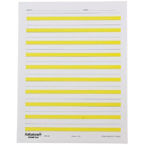 Abilitations Integrations Hi-Write - Intermediate 1 Paper - 100 Pack, 8-1/2 X 11 in - 089663, Yellow/White