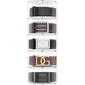 NIUBEE Belt Organizer, Acrylic 5 Layers Belt Case Storage Holder and Display for Accessories like Jewelry,Watch,Bracelets
