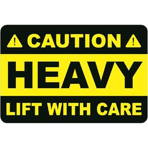 Caution Heavy Sticker,2x3 inch 200pcs Yellow Heavy Lift with Care Shipping Sticker