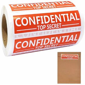 Confidential Stickers,File Handling Instructions Stickers Labels,4x1 Inch,500 Pcs Per Pack