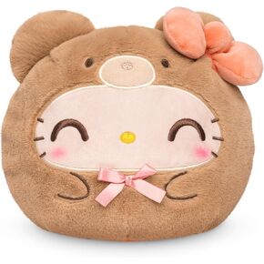 TeeTurtle Hello Kitty Teddy Bear Reversible 6" Plushie - Officially Licensed Sanrio - Cute Kawaii Soft Stuffed Animal