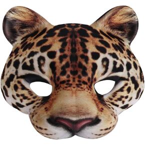1Pcs Halloween Half Face Masquerade Masks Animal Leopard Masks for Halloween Carnival Party Dress Up Costume Props