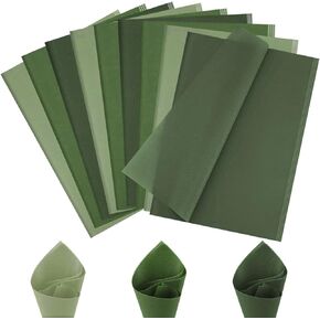 90 Sheets Gradient Lime Green Gift Tissue Paper, 14'' x 20'' Lime Green Sage Green Color Gift Assorted Wrapping Tissue for St.Patrick's Day Irish Wedding Birthday Presents Packaging