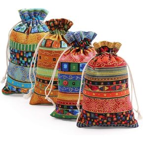 Drawstring Dice Bag D&D Dice Storage Pouches for Dice or Jewelry 4 Pieces