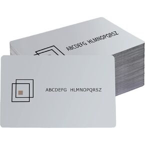 MS WGO 100pcs Laser Engraved Metal Business Cards Blanks 3.4x2.1in Thicknes (0.45mm)