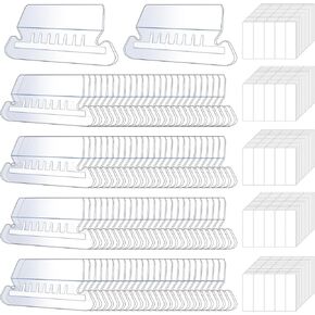 Folder Labels, Set of 100 File Folder Tabs 2-Inch Plastic Hanging Label Clear Inserts Tab for Hanging Differentiated Folders