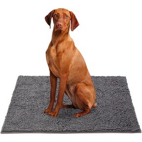 HOMIMP Absorbent Dog Mat (24" x 36"), Machine Washable, for Entryway to Clean Dog Feet, Muddy Paws, Patio, Front Door, Back Door, Mud Room, Outdoor, Indoor (Blue)