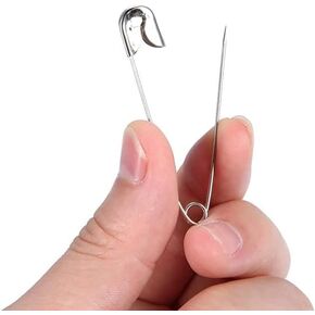 AnNafi® Safety Pins 2Inch| Strong & Long Safety Pin Set for Pinning Saree & Dupatta | Heavy Duty Steel (Metal) in Bulk for Quilting, Home Office Use Fabric Fashion Craft Pins/Diaper Pins/Clasp 200