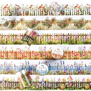 6ROLLS FLOLOR WASHI TAPE SET PET 50MM WASHI WASHI FOR LOURNING JOURNALS FLOWER SCRAPBOOK SCROPBOOK FLOUN