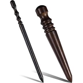 2 PCS Leather Edge Kit Professional Ebony Wood Leather Burnisher Tool Leather Leather Clrending Tool Leather Edge Slicker Burnisher Round Head Leather Edge Burnishing Tool Leather Craft Tool