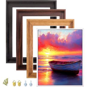 Sunwes Canvas floater frames removable stretched canvas Wall Art Painting Frame Decor (Black, 16 inchx20 inch)