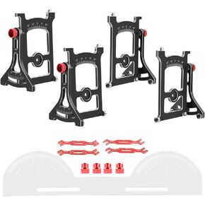GLOBACT 1/10 RC Setup Station Aluminum RC Setup System Setup Gauge Set for 1/10 1/12 RC GT Buggy Truggy Monster Truck Car