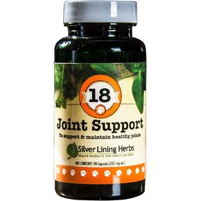 Silver Lining Herbs 18 Canine Joint Support - Natural Joint Support for Dogs- Helps Keep Your Dogs Joints Functioning Properly - Herbal Canine Supplement - 90 Capsules