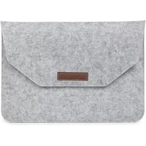 Felt Laptop Bag Laptop Sleeve Tablet Case Ultra Slim Business Carrying Case Protective Bag, Slim Envelope Compatible with Apple MacBook, Acer Dell HP Microsoft Notebook (Dark Gray, 13-inch)