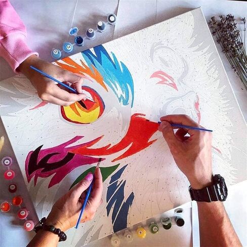 Croshom Sunflower Paint by Numbers Kit للبالغين ، طلاء البالغين من عباد الشمس بواسطة مجموعات الأرقام ، وطلاء عباد الشمس الأكريلي in Kuwait
