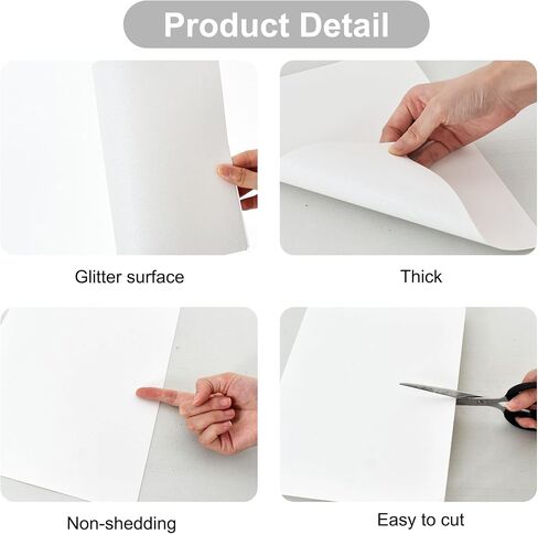 BEISHIDA White Cardstock Paper, 12" x 12" Glitter Cardstock, White Glitter Paper Sparkly Paper, 250GSM Craft Paper Sheet for Cricut, Scrapbooking, Crafts, DIY Art Projects and Decorations(15 Sheets) in Kuwait