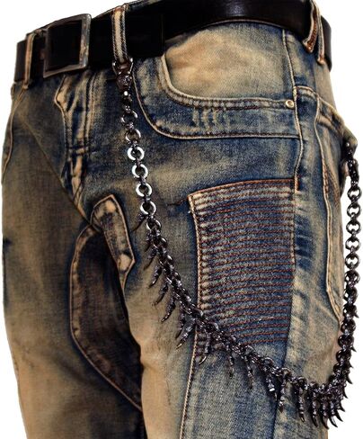 Double K Dragon Claw Symbol Biker Key Jean Wallet Chain (28") Silver Black CS79 in Saudi Arabia