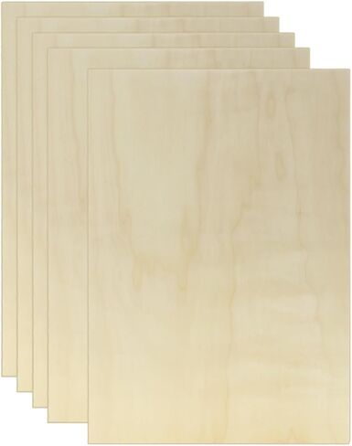 5 صفائح حزمة باسود للحرف اليدوية ، 12 × 16 × 1/2 بوصة 12 مم من أوراق الخشب الرقائقي الرفيع غير المكتم in Kuwait