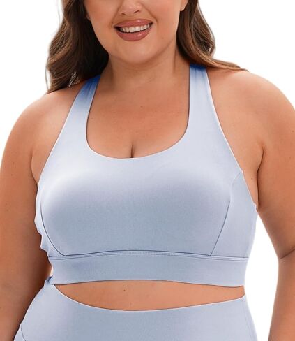 حمالات صدر رياضية للنساء مقاس كبير حمالة صدر رياضية مبطنة للصدر مقاس كبير XL 2XL 3XL in Saudi Arabia