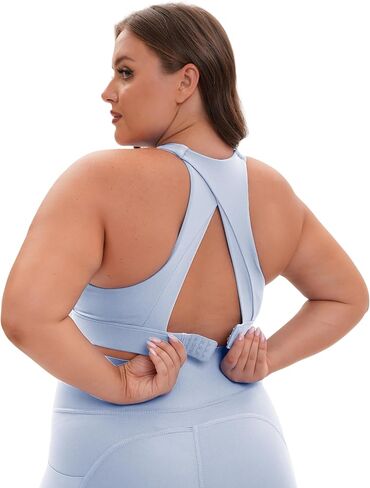 حمالات صدر رياضية للنساء مقاس كبير حمالة صدر رياضية مبطنة للصدر مقاس كبير XL 2XL 3XL in Saudi Arabia