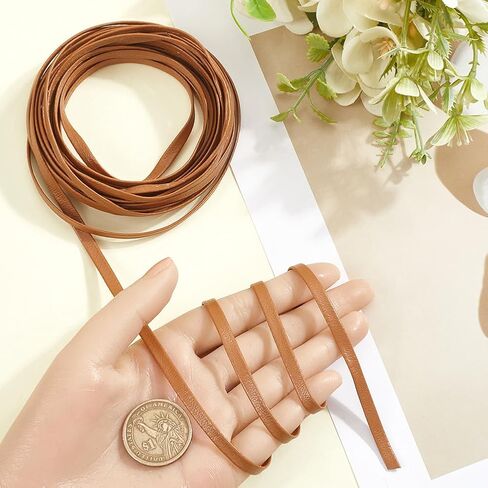 GORGECRAFT 5m Faux Leather Trimming Tape 25mm Foldover Leather Strips 1mm Thick PU Leatherette Strap Lambskin Texture Flat Leather Cord String for DIY Crafts Belt Bracelet Jewelry Making, Dark Green in Saudi Arabia
