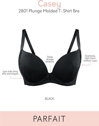 PARFAIT Casey 2801 Women's Wired Padded Plunge Seamless T-Shirt Bra in Kuwait