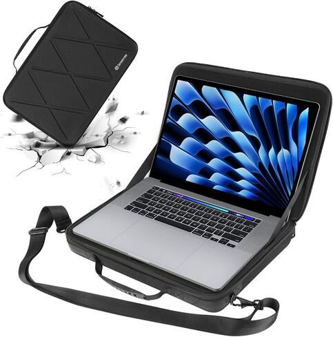 Smatree Hard Laptop Briefcase for 16inch Macbook Pro M4 2024/M3/M2 2023 A2141, 15.3inch MacBook Air 2024 M3/2023 M2, for 15.6 inch Samsung Galaxy Book4/HP Envy X360 15 Shoulder Bag, 11inch iPad Pro M4 in Saudi Arabia