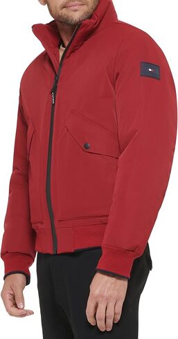Tommy Hilfiger Men's Flex Stretch Performance Bomber, Olive, Small in Saudi Arabia