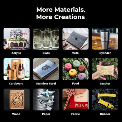 Xtool D1 5W ناتج ليزر نقش مع مرفق الدوار ، 5000 ميجاوات قاطع الليزر فائق الدقة ، آلة نقش بالليزر عالية الدقة ، نقاش الليزر للخشب والمعادن ، الورق ، الأكريليك ، الفئة 4 in Kuwait