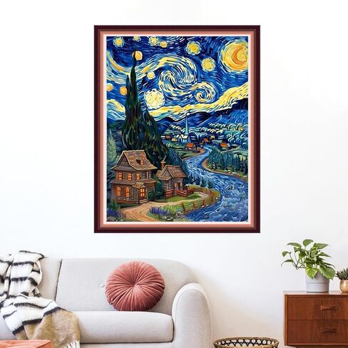 مجموعات غرزة Cross Cross Funxvoot للمبتدئين أو أنماط تطريز البالغين | DIY المطبوعة Cross Stitch Kits Needlepoint للبالغين أو الأطفال 11ct-Phoenix Totem 16x20 بوصة in Kuwait