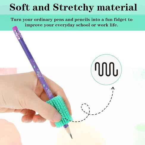 10pcs قبضة وسادة قلم رصاص للأطفال ، قبضة ناعمة قلم رصاص ملونة للأطفال بخط اليد القلم لمرحلة ما قبل المدرسة ، وكتابة مريحة التدريب على حركة القلم للأطفال البالغين in Kuwait