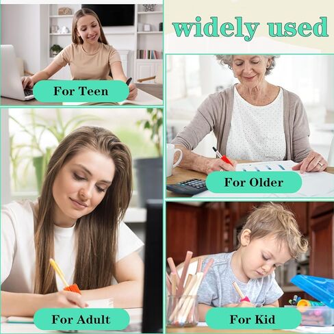 10pcs قبضة وسادة قلم رصاص للأطفال ، قبضة ناعمة قلم رصاص ملونة للأطفال بخط اليد القلم لمرحلة ما قبل المدرسة ، وكتابة مريحة التدريب على حركة القلم للأطفال البالغين in Kuwait
