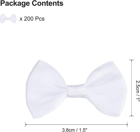 uxcell 200pcs Mini Tie Bows 1.5 Inch Small Tiny Bowknot, Light Grey Ribbon Bows for DIY Crafts, Sewing Appliques, Gifts Ornament, Scrapbooking, Belts, Hair Clips Decoration in Saudi Arabia