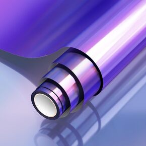 12" x 12ft Metallic Purple HTV, Foil Purple lron On for Cricut, Silhouette, Cameo Cutters and Heat Press, Purple Heat Transfer Vinyl for DIY