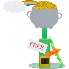 Sozize St Patrick's Day Leprechaun Trap Kit St Patricks Day Crafts Catch a Leprechaun Kit St Patrick's Day DIY Toys Leprechaun Traps Decorations for Kids