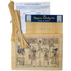 Discoveries Egyptian Imports Papyrus Activity Kit - Educational Papyrus Paper Craft Kit - Made in Egypt