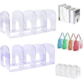 Lemical 2 Pack Thickend Clear Acrylic File Sorter Purse Handbag Clutch Divider Kitchen Dish Organizer and Desktop File Holder
