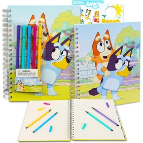 Disney Bluey Sketchbook Drawing Set for Kids - Bluey Art Kit Bundle with Sketchbook, Markers, Stickers, More Bluey Arts and Crafts Kit