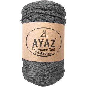 Macrame 3mm Craft Cord ، Polyester Soft Polyester 250 Gr 175 M DIY ، حبل معلق الجدار ، كيس ، سلسلة سلة ، كروشيه وخيوط الحياكة (1193)