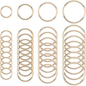 1 مربع 40pcs 4 أنماط المعادن o حلقات تشكيلة جولة حلقات معدنية حرفة شاقة سبيكة الذهب الذهب دائرة اللحام معلقة macrame الربط ل macrame حقيبة macram