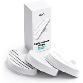 uahpet Official Water Fountain Filters Upgraded 3 Filters & 6 Sponges for 67oz/2L Automatic Pet Fountain