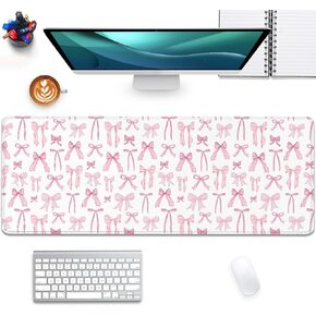 Black Flowers Lotus Floral Desk Pad Mouse Pad,Large Gaming Mouse Mat with Stitched Edges,Non-Slip Rubber Base Mouse Mat for Office,Computer,Keyboard,Laptop and Home Desk Mat(31.5X11.8 in)