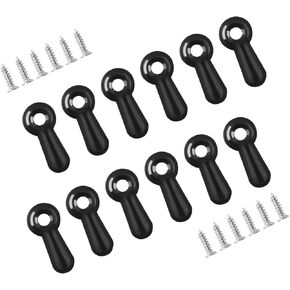 Metal Picture Frame Turn Button Fasteners Set, 100 Pcs Picture Frame Backing Clips with Screws for Hanging Pictures, Photos, Posters, Drawing Crafts(Black)